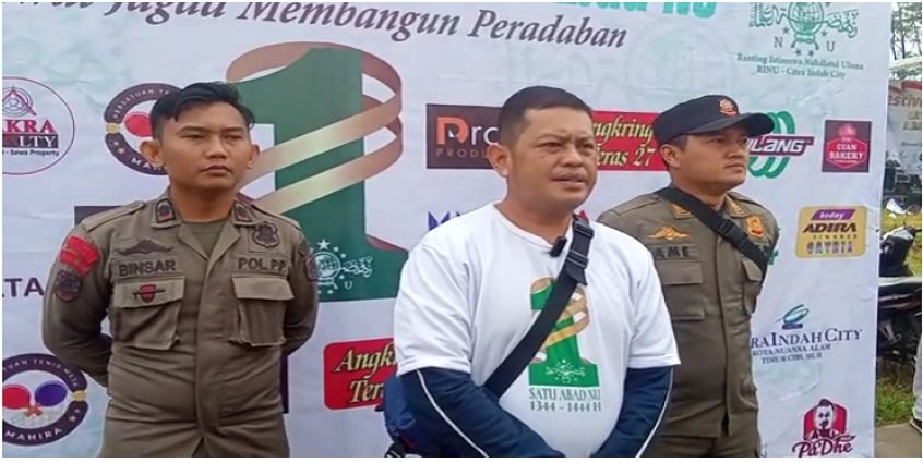 Hadiri Harlah Satu Abad NU Di Citra Indah City, Camat Jonggol Ajak Warga Bangun Peradaban Bangsa