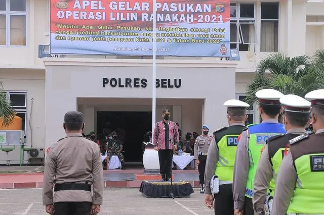 Pimpin Apel Gelar Pasukan Operasi Lilin Ranakah 2021, Bupati Belu: Jaga Keamanan Natal dan Patuhi Protokol Kesehatan
