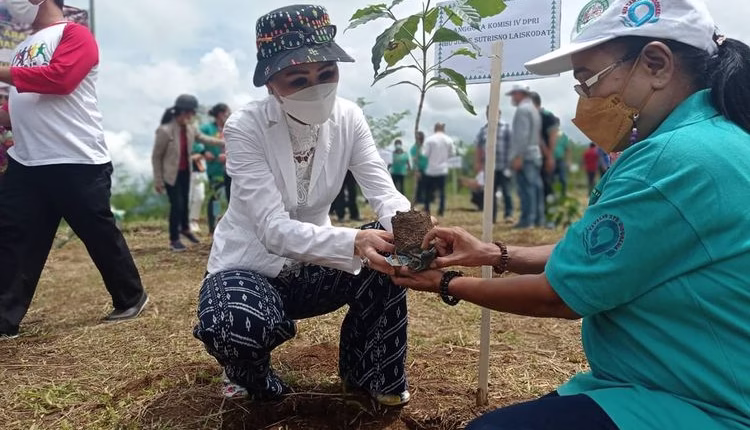 Julie Laiskodat Dukung Rencana Keuskupan Ruteng Kembangkan Agrowisata Kopi Arabika di Mano