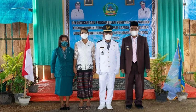 Lantik Camat Lamba Leda Selatan, Wabup Manggarai Timur: Pemimpin Harus Bisa Mengendalikan Emosi dan Situasi
