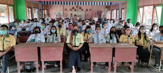 Pemuda Katolik Komcab Mahakam Ulu Kaltim Sosialisasikan IKN ke Sekolah