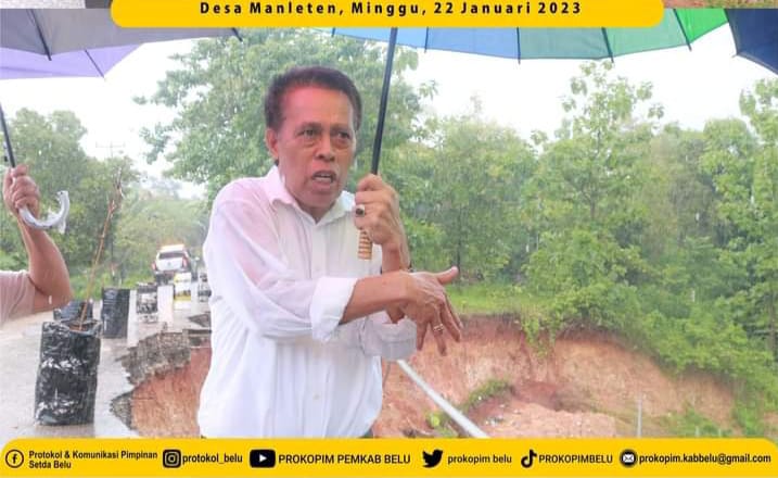 Ruas Jalan Wedomu-Tasifeto Timur Terancam Putus Akibat Longsor