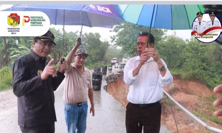Ruas Jalan Wedomu-Tasifeto Timur Terancam Putus Akibat Longsor