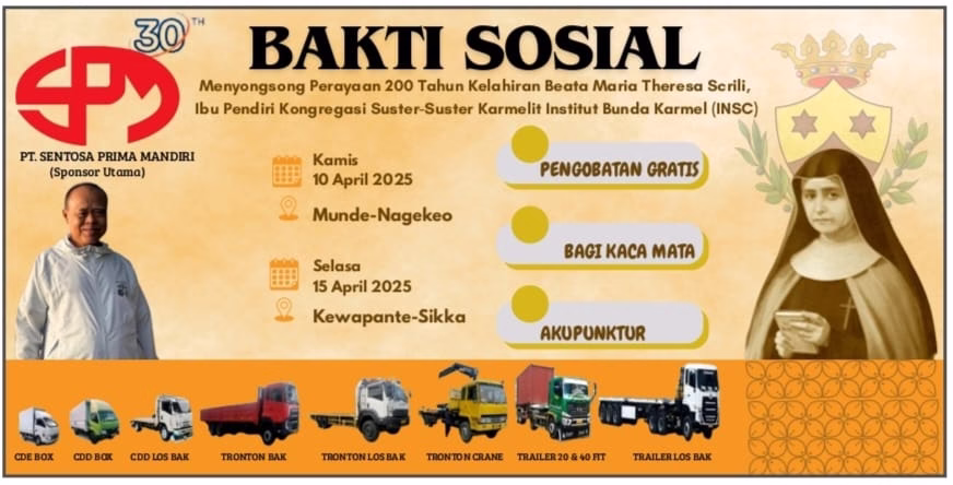 Susteran Karmel INSC Kewapante Gandeng PT Sentosa Prima Mandiri Jakarta Gelar Pengobatan Gratis dan Bagikan 200 Kaca Mata Baca